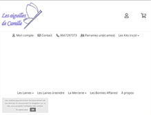 Tablet Screenshot of lesaiguillesdecamille.com